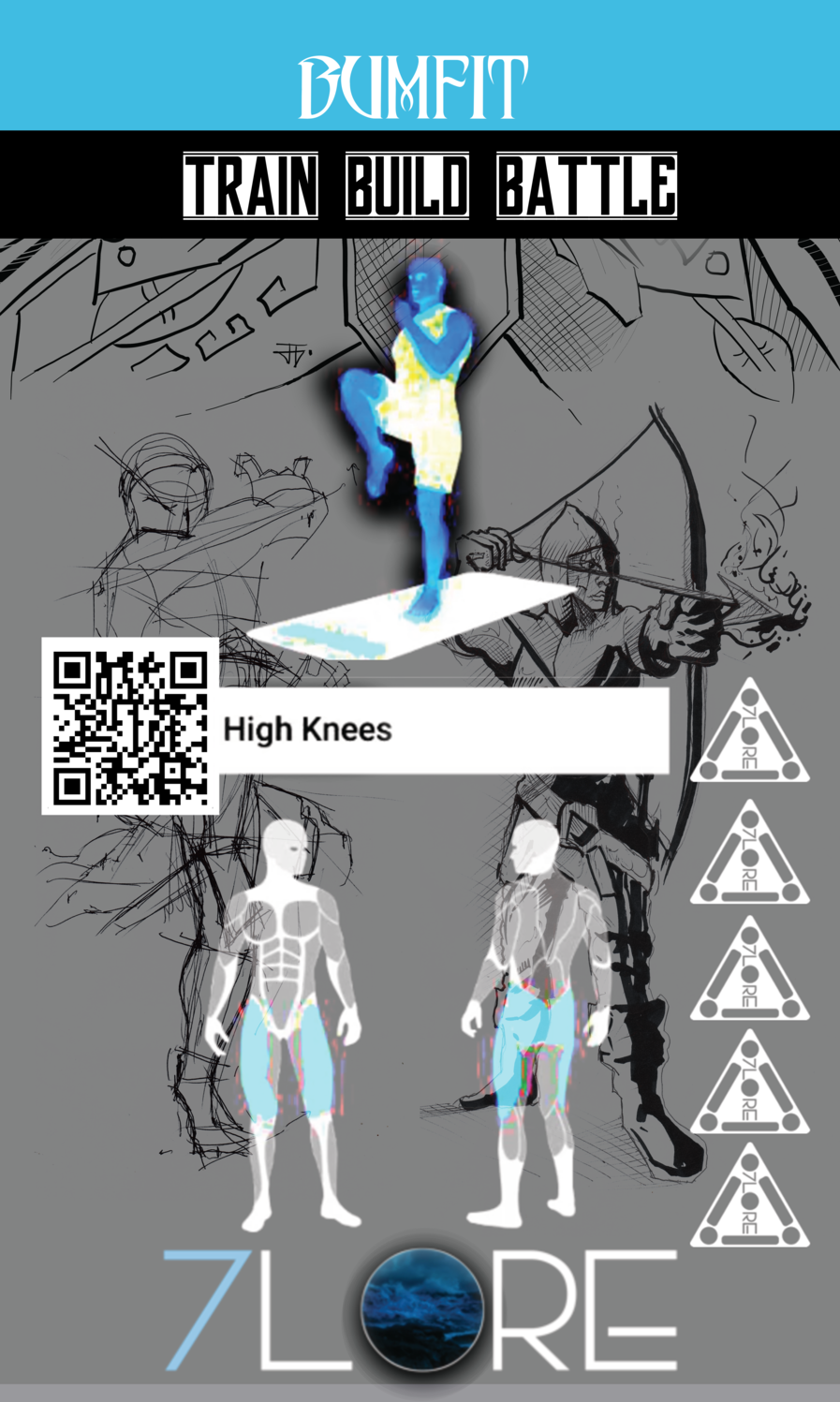 High Knees Move Card